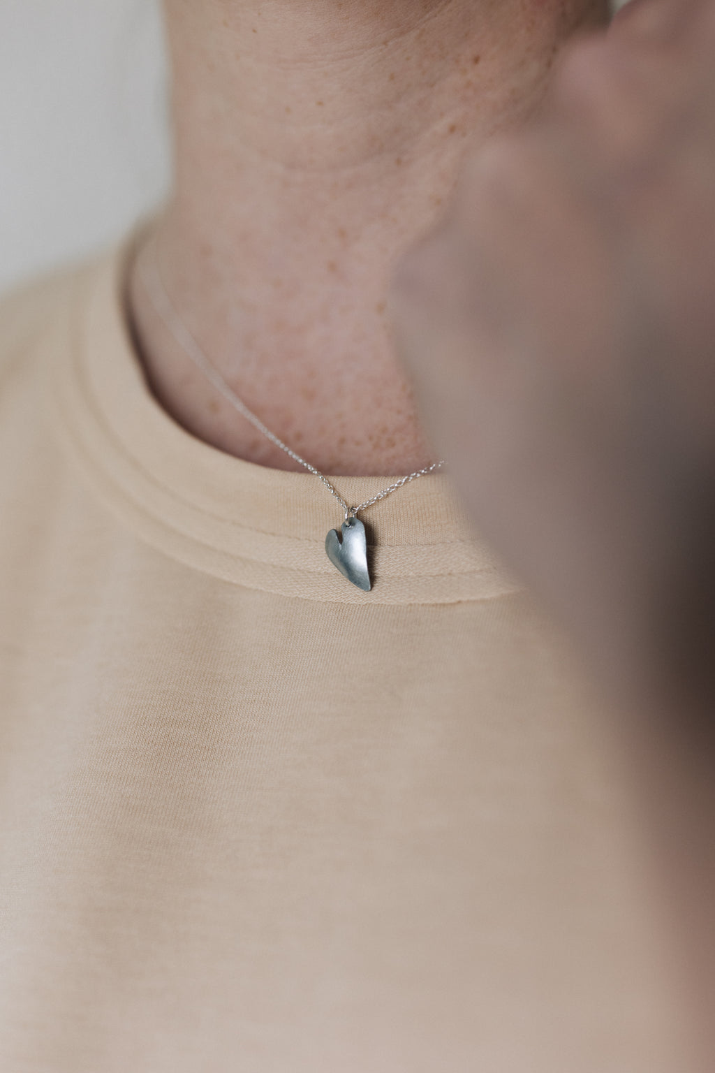 From the Heart Necklace | Repurposed Automotive Steel Disc | Sterling Silver Chain