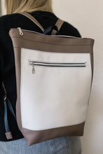 Load image into Gallery viewer, Shop Around Backpack | Upcycled Backpack Made From Salvaged Automotive Leather