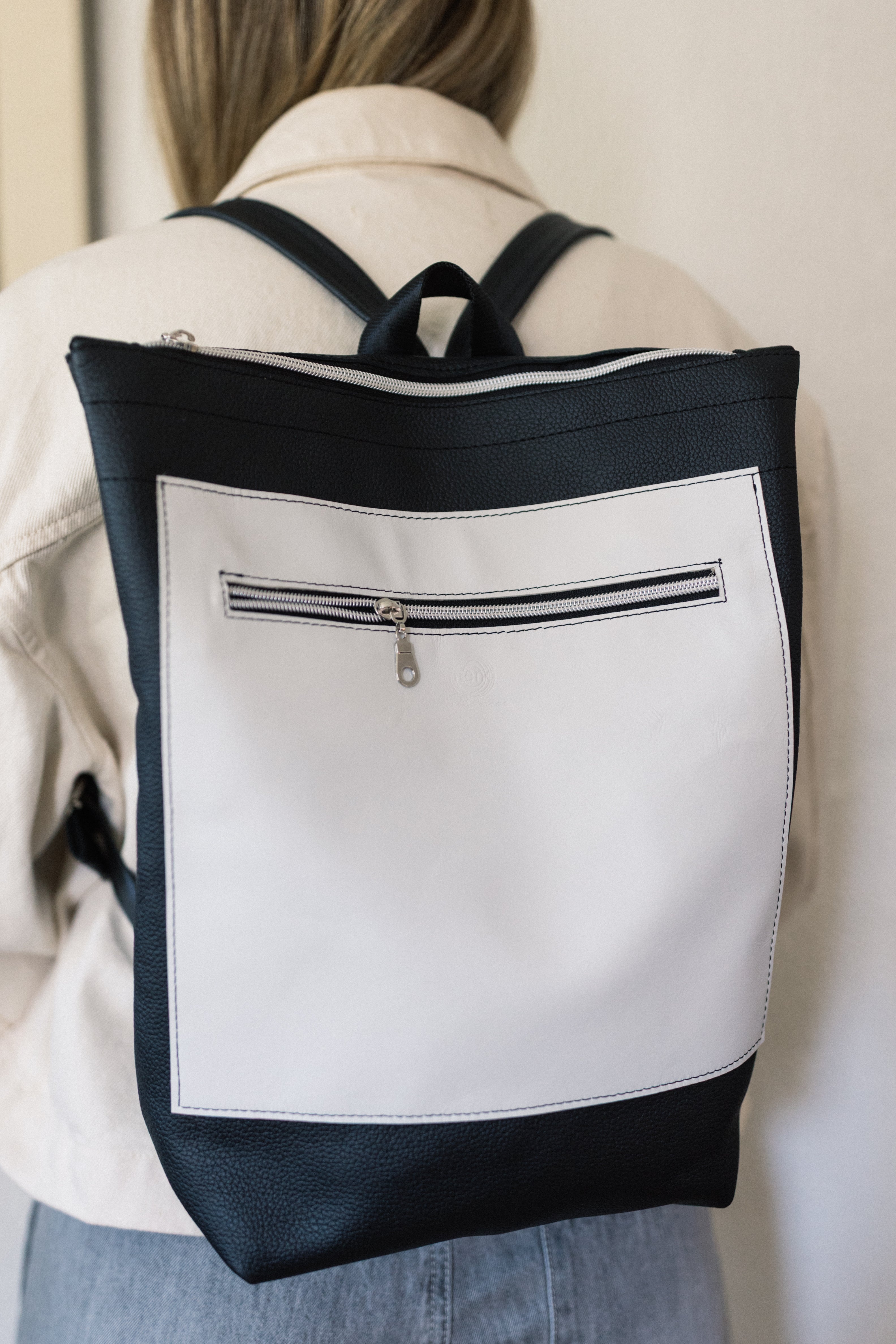 Shop Around Backpack | Upcycled Backpack Made From Salvaged Automotive Leather