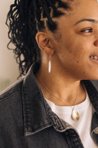 Essence Earrings | Pink Tourmaline with Repurposed Automotive Aluminum Scrap | Stainless Steel Ear Wires