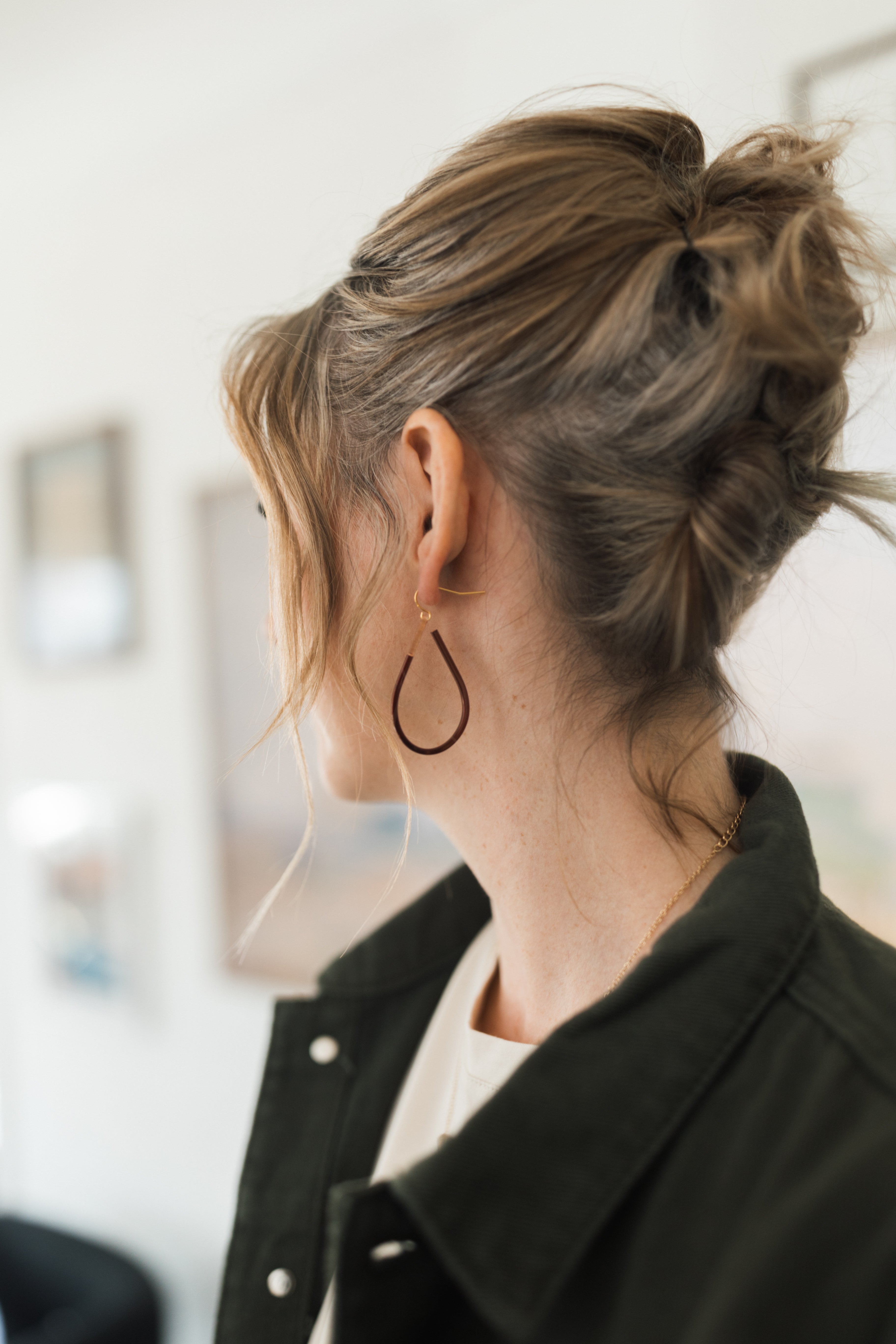 Power Within Earrings | Repurposed Copper Hairpin for Electric Vehicles | Gold Plated Ear Wire