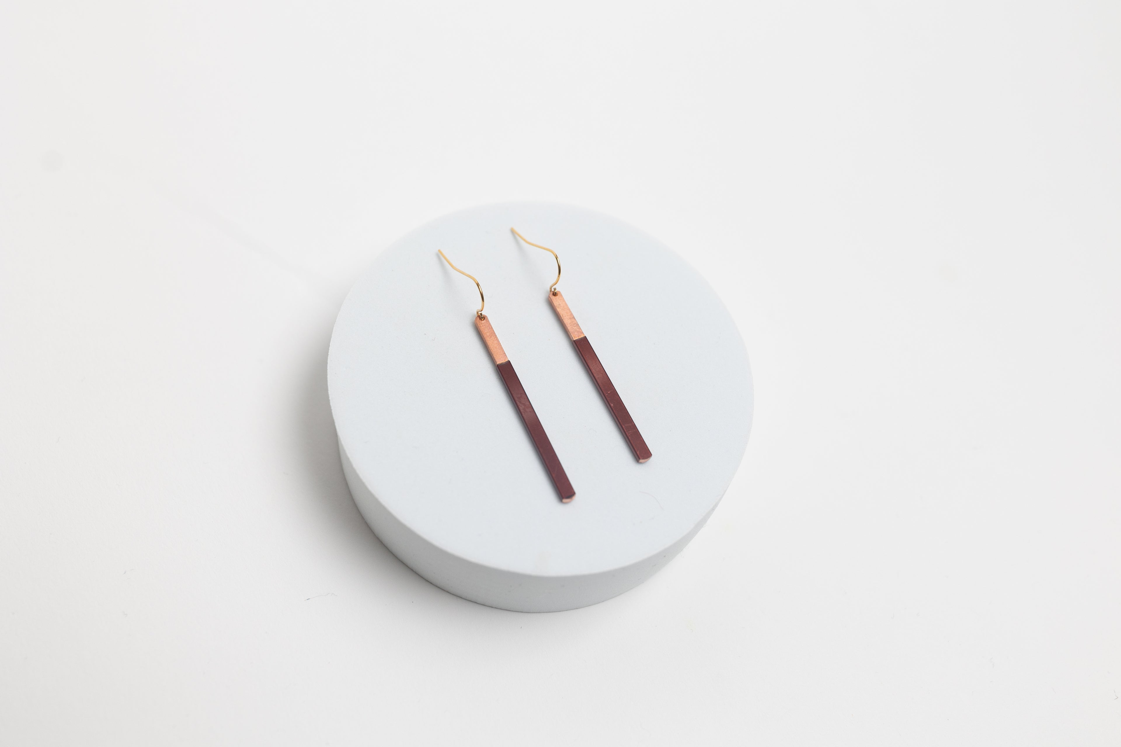 EmPower Earrings | Repurposed Automotive Copper Hairpin for Electric Vehicles | Gold Plated Ear Wire
