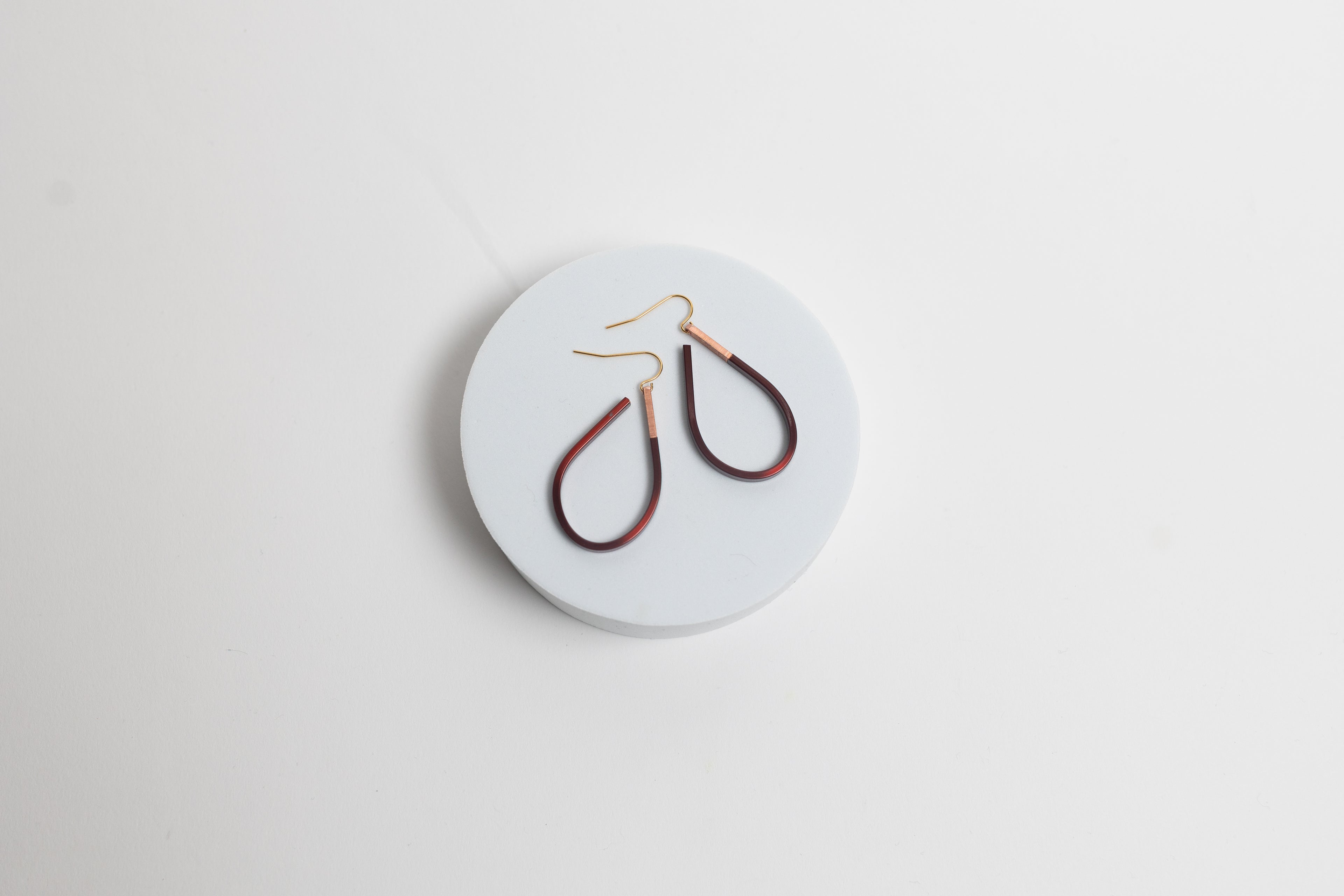 Power Within Earrings | Repurposed Copper Hairpin for Electric Vehicles | Gold Plated Ear Wire