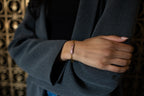 Refined Through Fire Bracelet | Fire Patina Repurposed Automotive Copper Brake Line | 18K Gold Plated Chain