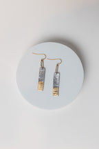 The Light Ahead Earrings | Repurposed Automotive Aluminum | Gold Leaf | Gold Plated Ear Wire