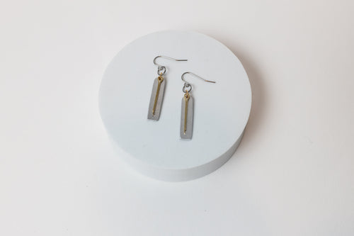 Archways Earrings | Repurposed Automotive Aluminum & Brass | Stainless Steel Ear Wire