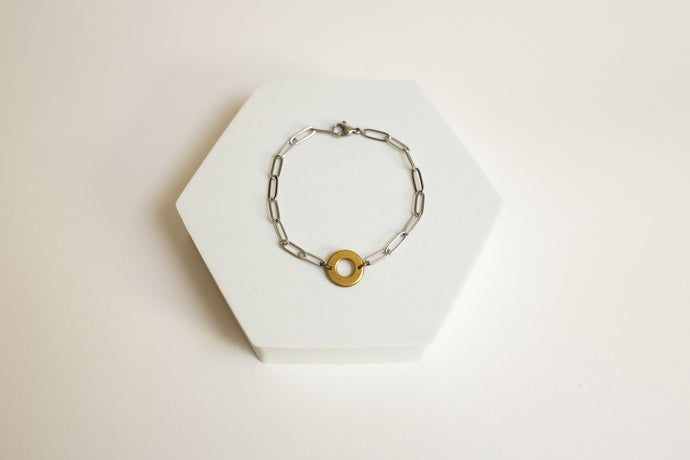 Rise Stainless Steel Paperclip Bracelet