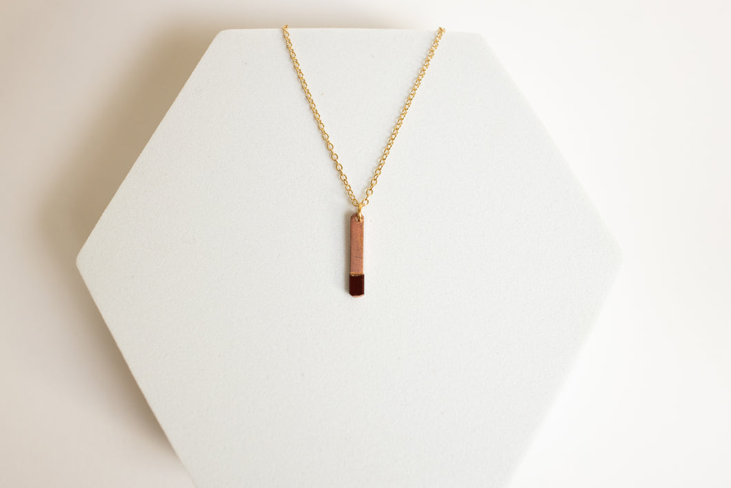 Get Ready Copper & Enamel Gold Plated Necklace