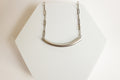 Higher Ground Necklace | Repurposed Automotive Steel Brake Line | Stainless Steel Chain