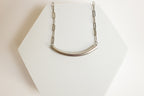 Higher Ground Necklace | Repurposed Automotive Steel Brake Line | Stainless Steel Chain
