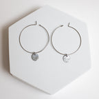 Endless Love Earrings | Repurposed Automotive Steel Parts | Surgical Steel Hoops