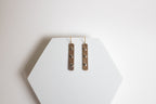Like A Rock Earrings | Repurposed Auto Copper Brake Line | Steel Rivets | Gold Plated Ear Wire