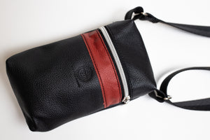 Hit the Road, Jack | Crossbody Stadium Bag made with Repurposed Automotive Leather