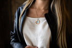 Restored Necklace | Repurposed Automotive Copper Washer & Windshield Glass | Stainless Steel Chain