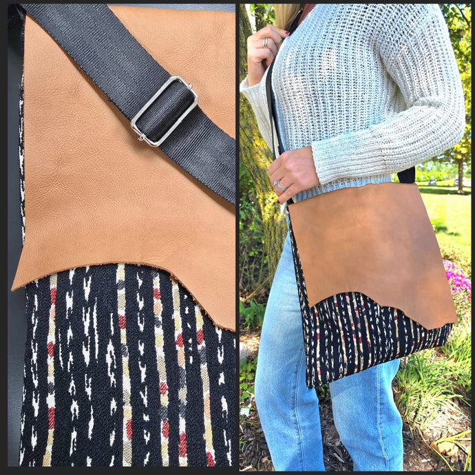 Waypoint Crossbody Leather & Fabric - One of a Kind!