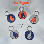 On the Move Michigan Keychain | Repurposed Automotive Leather | Team & Various Colors Available