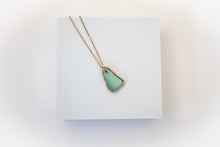Load image into Gallery viewer, See Me Through Aqua Glass Necklace