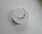 Bent Not Broken Necklace | Repurposed Automotive Copper Brake Line | Gold Plated Chain