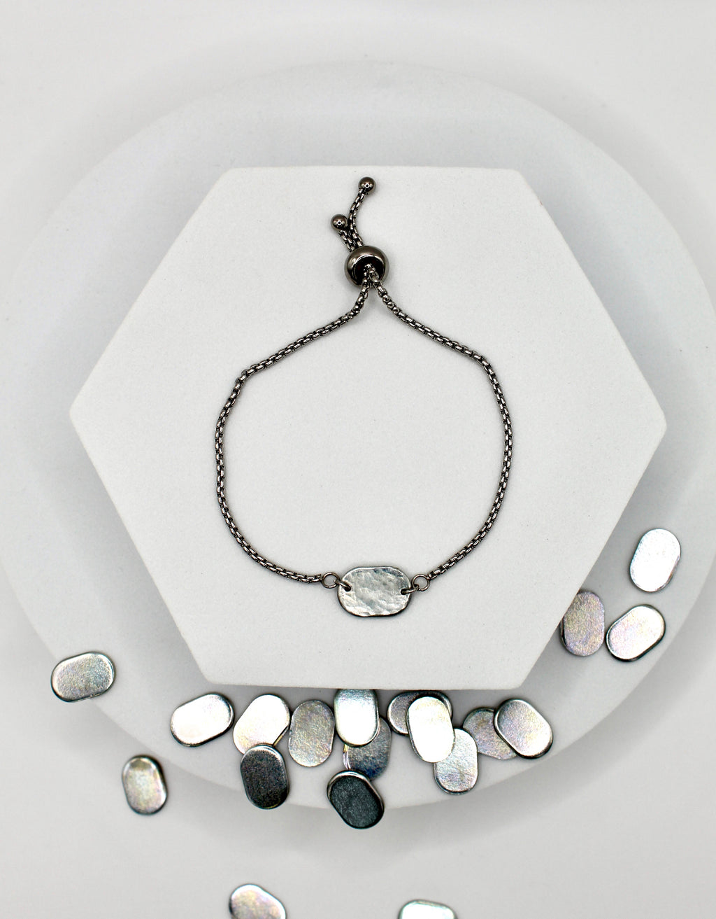 Guidance Adjustable Bracelet | Salvaged Steel Auto Part | Stainless Steel Chain