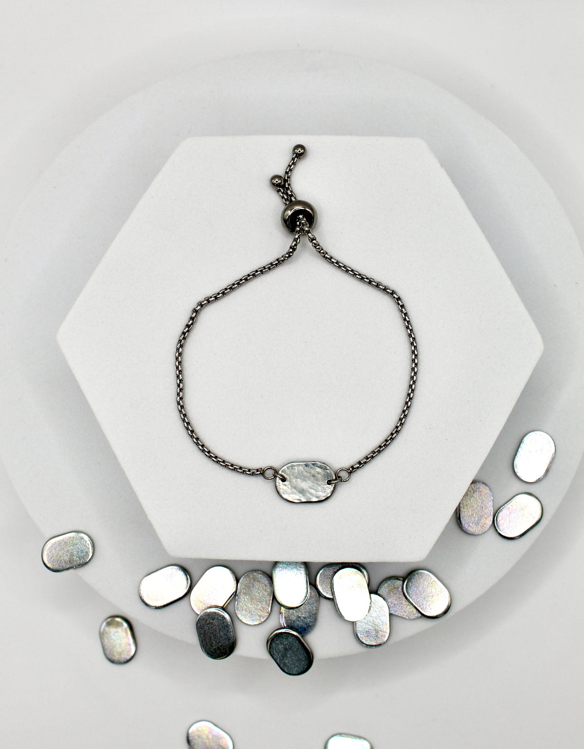 Guidance Adjustable Bracelet | Salvaged Steel Auto Part | Stainless Steel Chain