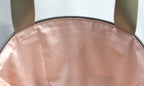 Patchwork Tote | Large Upcycled Auto Leather & Fabric | One of a Kind | Pink, Tan, Beige, White Abstract Embroidery