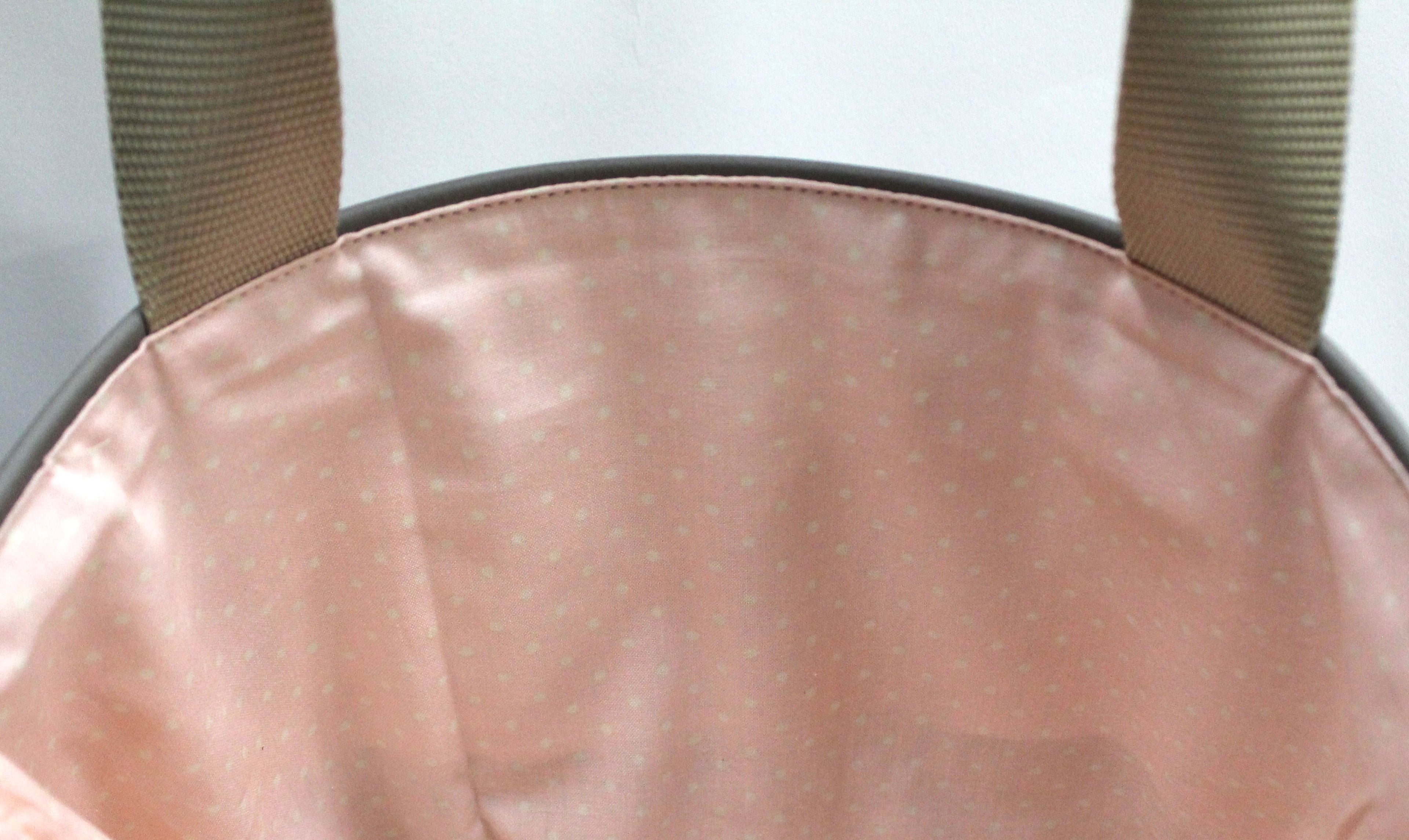 Patchwork Tote | Large Upcycled Auto Leather & Fabric | One of a Kind | Pink, Tan, Beige, White Abstract Embroidery