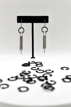 Rainfall Earrings | Repurposed Auto Retaining Rings | Stainless Steel Ear Wire