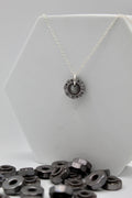 Wildflower Necklace | Repurposed Ford F-150 Clinch Nut | Adjustable Sterling Silver Chain