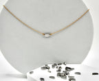 Cherish Necklace | Upcycled Aluminum Auto Parts | Adjustable Gold Plated Chain