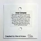 Inner Compass Necklace | Upcycled Brass Automotive Parts | Adjustable Gold Plated Chain