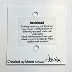 Reclaimed Earrings | Repurposed Aluminum Automotive Parts | Stainless Steel Ear Wire