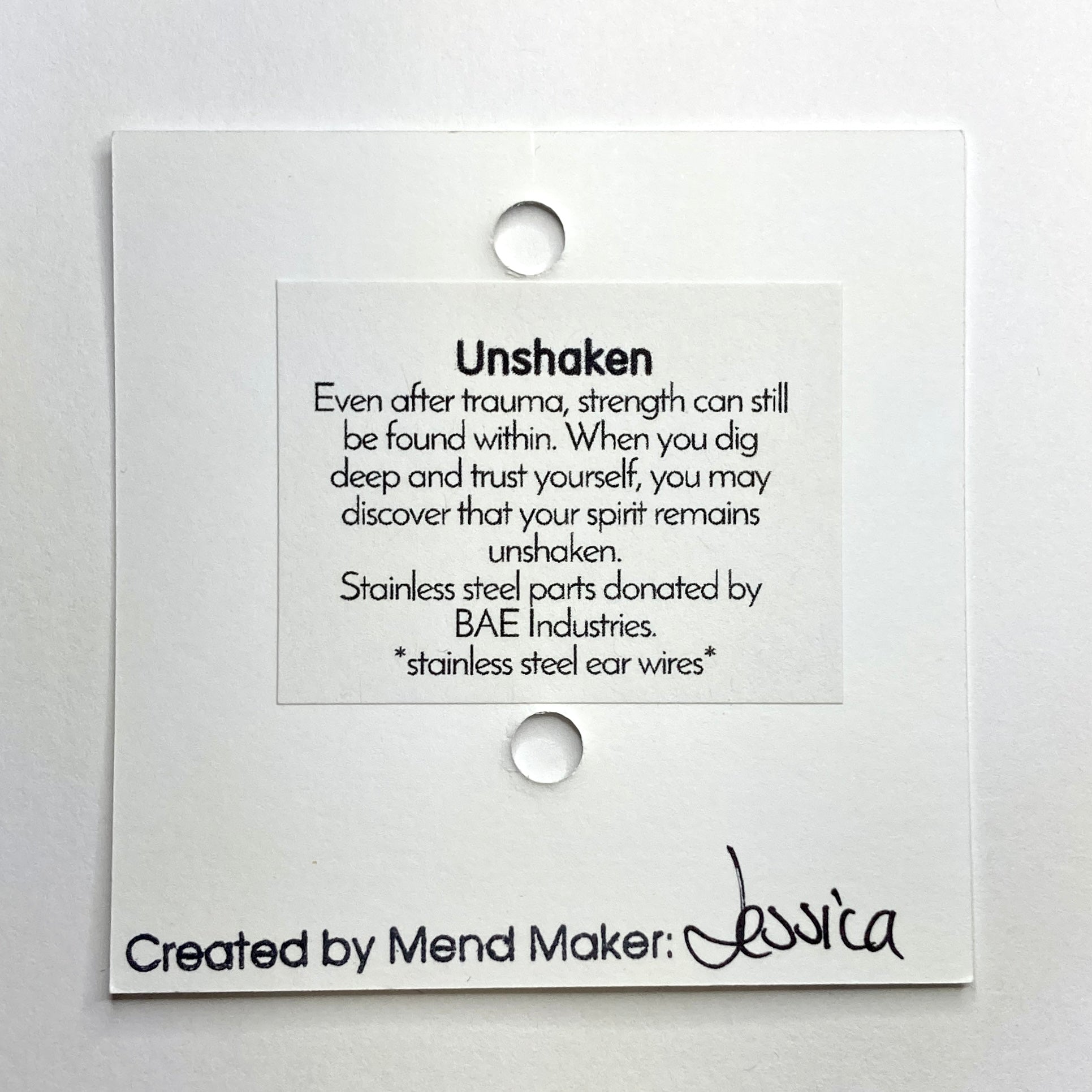 Unshaken Earrings | Repurposed Stainless Steel Auto Parts | Stainless Steel Ear Wire