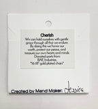 Cherish Necklace | Upcycled Aluminum Auto Parts | Adjustable Gold Plated Chain