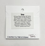 Time Necklace | Repurposed Automotive Copper Washer & Windshield Glass | Adjustable Stainless Steel Chain