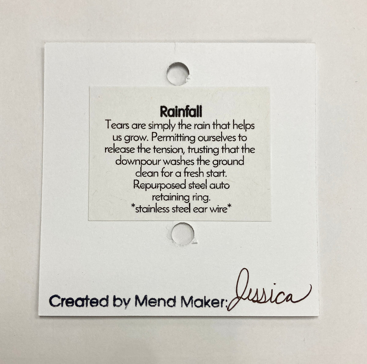 Rainfall Earrings | Repurposed Auto Retaining Rings | Stainless Steel Ear Wire