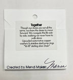 Together Necklace | Repurposed Copper Auto Washers | Adjustable Sterling Silver Chain