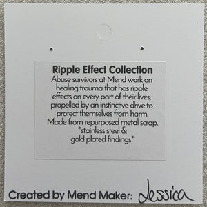 Ripple Effect Stainless Steel Earrings