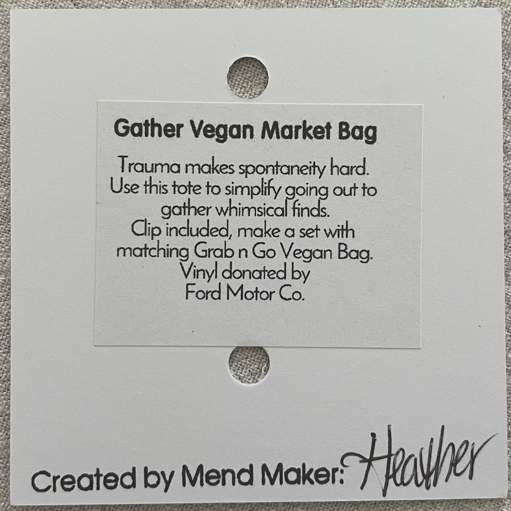 Gather Tote | Large Shoulder Bag | High Quality Upcycled Vinyl