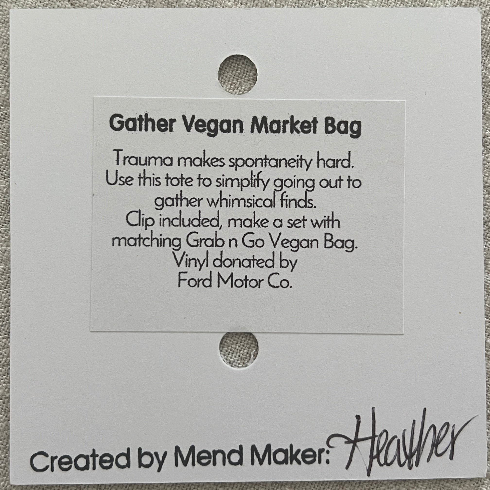 Gather Tote | Large Shoulder Bag | High Quality Upcycled Vinyl
