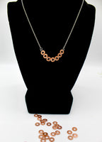 Together Necklace | Repurposed Copper Auto Washers | Adjustable Sterling Silver Chain