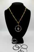 Energy Necklace | Powertrain Shim & Salvaged Steel Auto Part | 18K Gold Plated Paperclip Chain