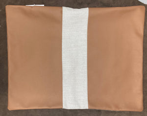 Pillow Cover Camel Leather & Upholstery - One of a Kind!