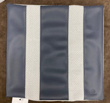 Load image into Gallery viewer, navy vinyl and geometric upholstery insert throw pillowcase decorative full view