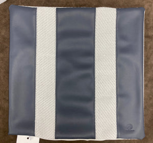 navy vinyl and geometric upholstery insert throw pillowcase decorative full view