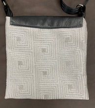 Load image into Gallery viewer, silver geometric purse back view