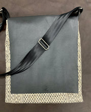 Load image into Gallery viewer, natural Black Leather crossbody full view