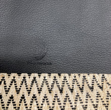 Load image into Gallery viewer, geometric black leather crossbody close up