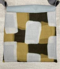 Load image into Gallery viewer, Crossbody Purse Abstract Tan &amp; Brown Sky Blue Leather &quot;Waypoint&quot; One of a Kind