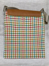Load image into Gallery viewer, Crossbody Purse Houndstooth &amp; Tan Leather &quot;Waypoint&quot; One of a Kind