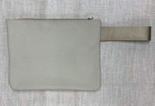 Load image into Gallery viewer, Leather and Fabric Zippered Wristlet &quot;Crosswalk&quot; One of a Kind - Mustard Yellow Animal Print